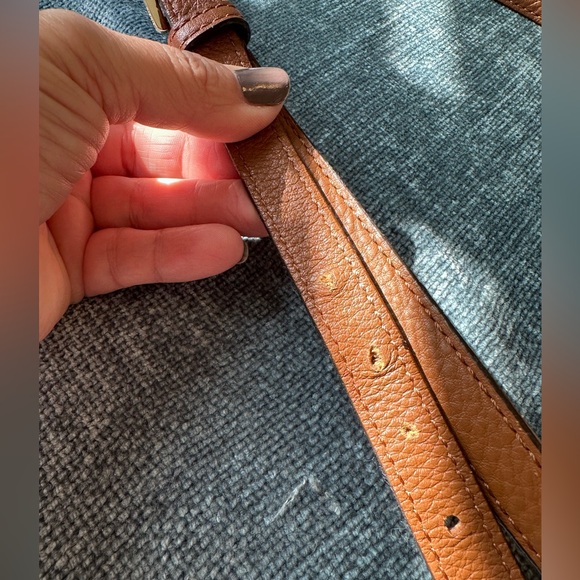 Michael Kors tan leather fold over purse - Picture 8 of 8